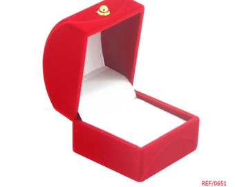 Boîte pour bague en velours Rouge, boîte d’alliance pour cérémonie de fiançailles , vœux de mariage , cadeau de mariage, anniversaire