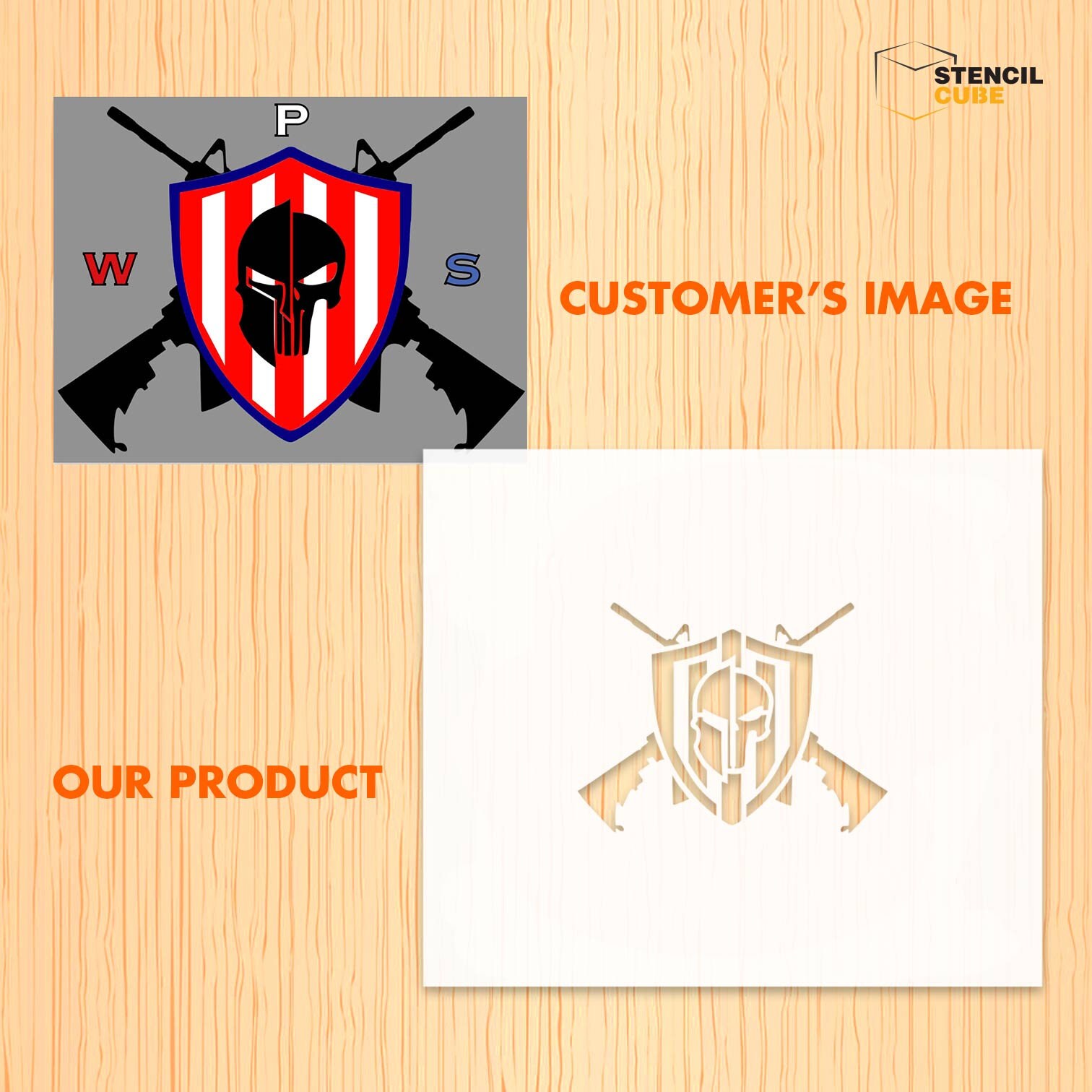 Custom Stencil Design Your Own Stencil Image to Stencil Custom Logo