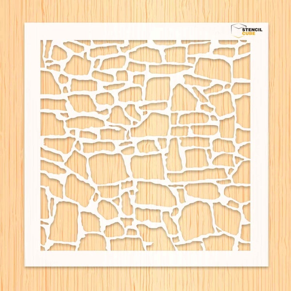 Concrete Cobblestone Stencil Etsy
