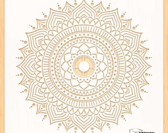Lineal Mandala Design Stencil
