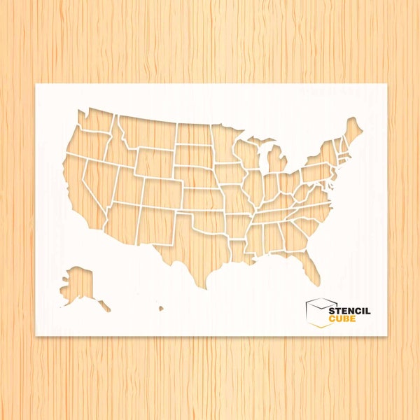 USA Map Stencil