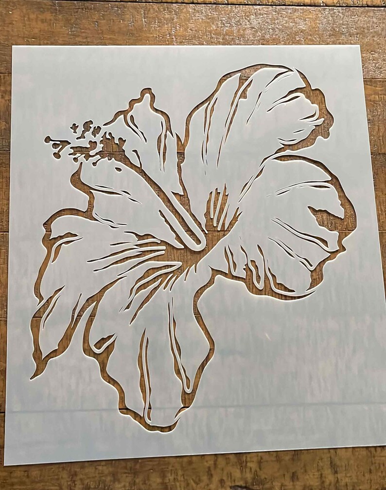 Hibiscus Stencil Etsy