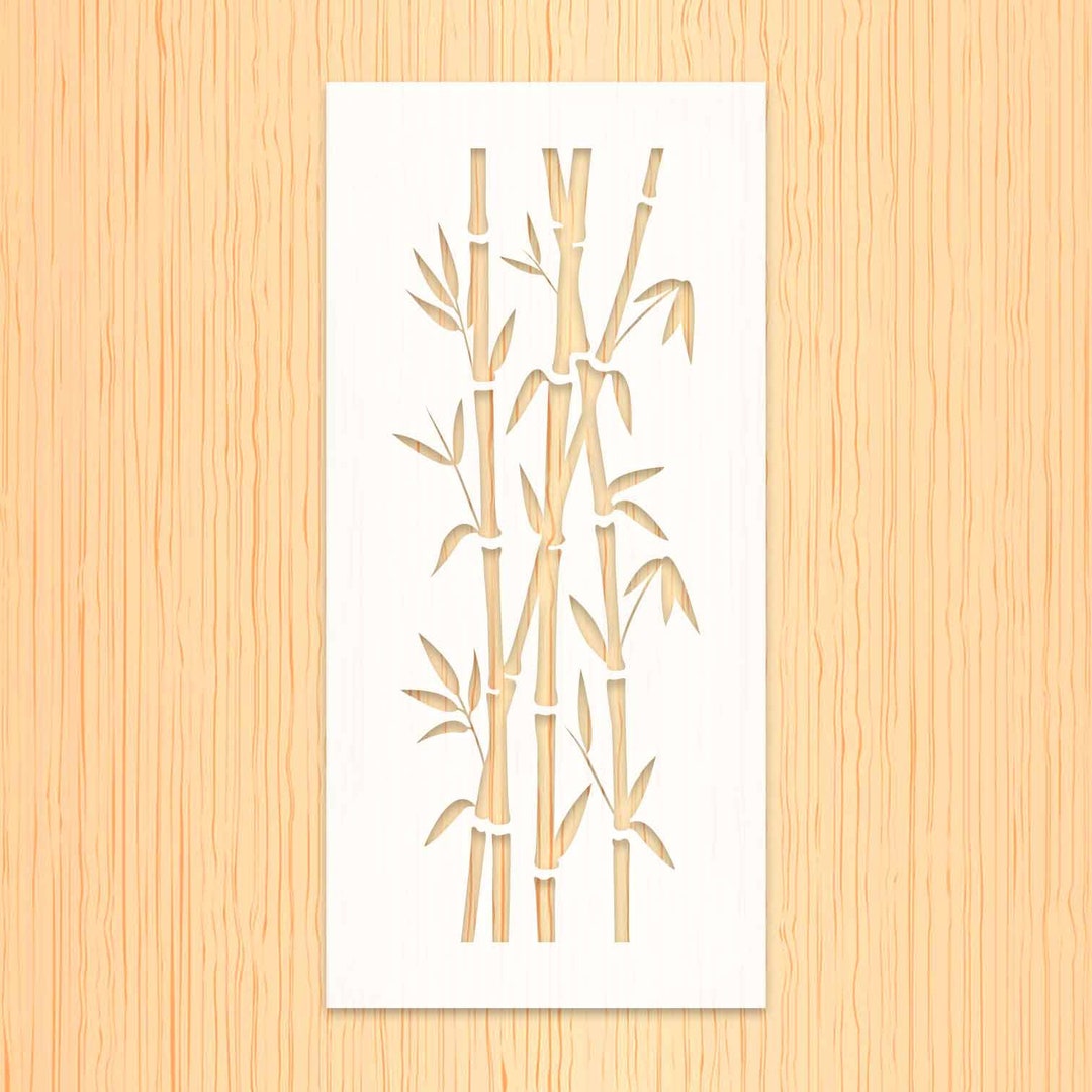 Bamboo Plant Pattern Stencil - Etsy