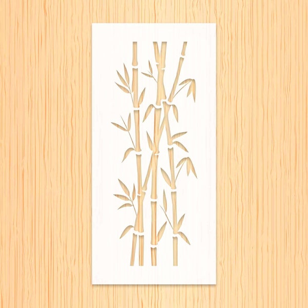 Bamboo Plant Pattern Stencil