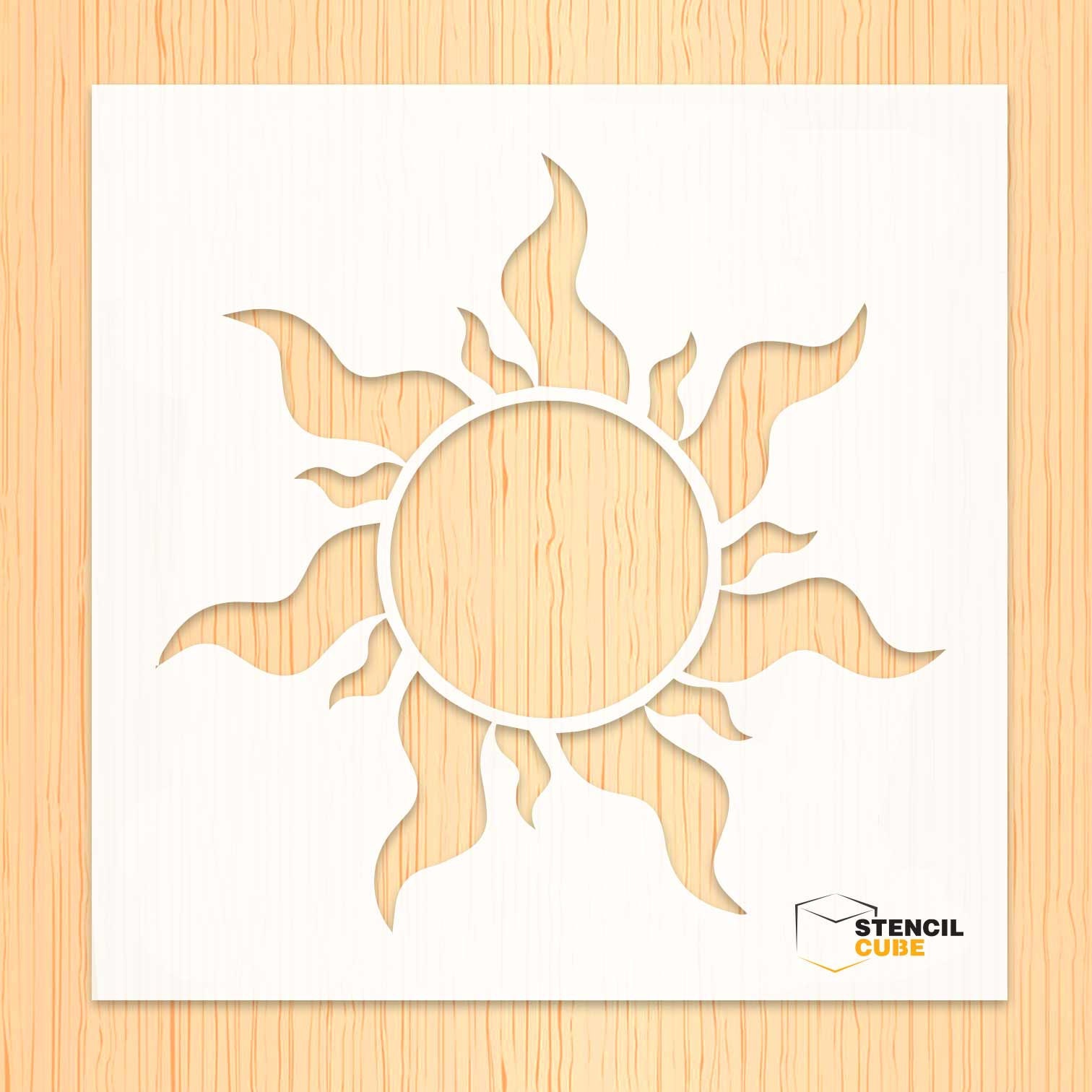 Tangled Sun Stencil - Etsy