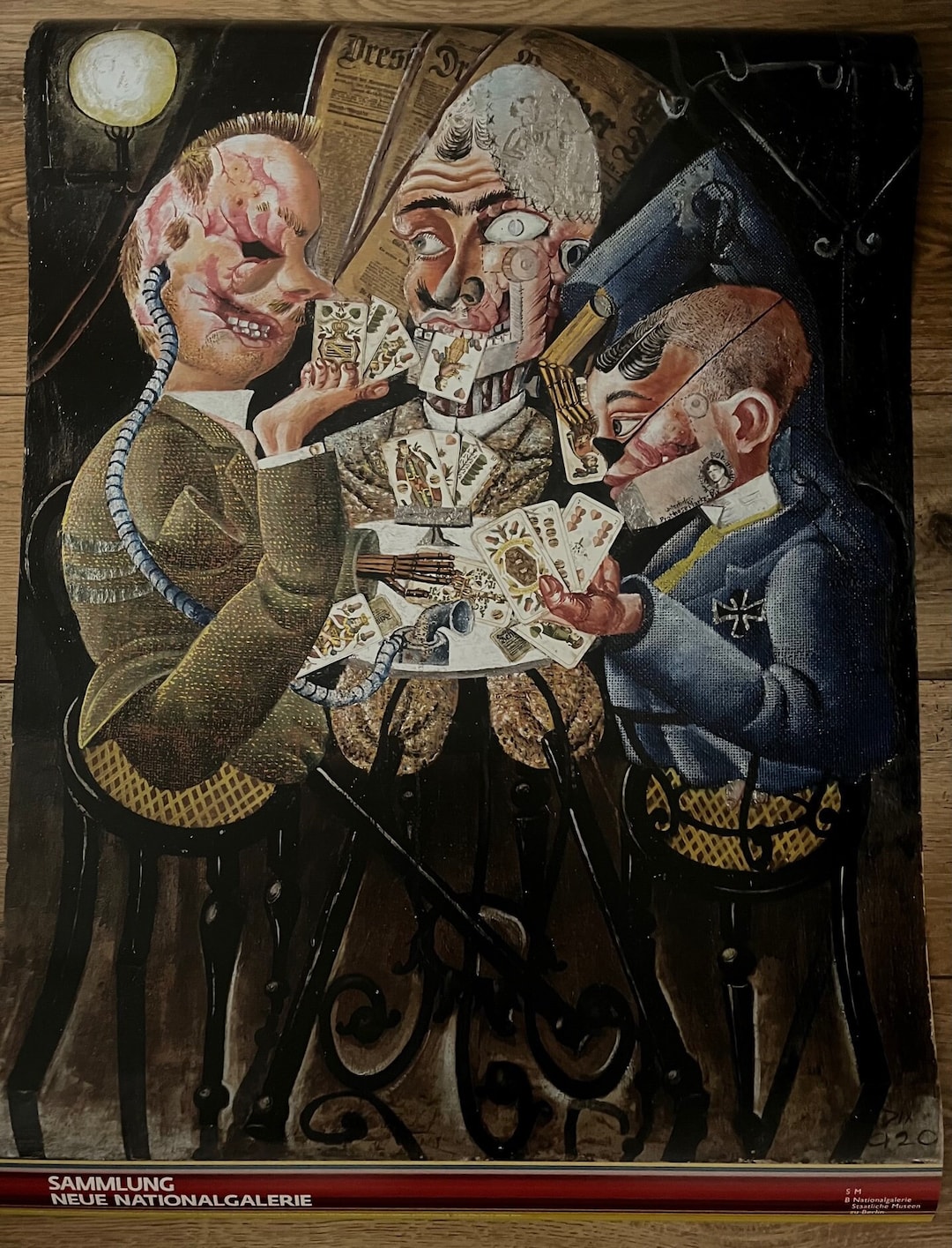 Otto Dix. the Skat Players. War Cripples Playing Cards. Original Exhibition Poster. Museum Berlin - Etsy UK