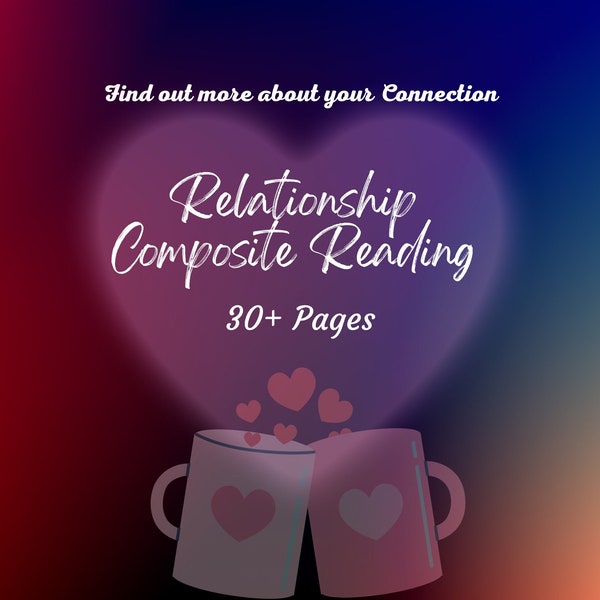 New! 5 Hours or Less!  PDF Love Compatibility Report - Discover Your Composite Chart Connection - 30+ Pages