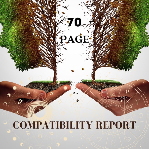 In 5 Hours - Detailed Combined Couple Compatibility/Relationship Synastry and Composite Chart Report - 70 Pages