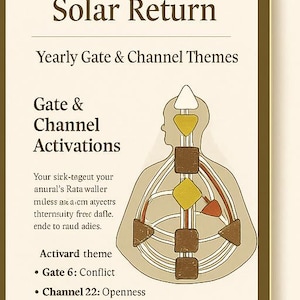Personalized Human Design Solar Return Reading: Key Themes and Challenges - PDF-In 72 Hours or less - 2025, 2026 2027 - Worldwide Seller image 2