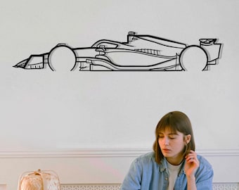 Metal Car Silhouette Wall Art Race Car 2022, Metal Car Wall Decor, Gameroom Decor, Car Lover Gift, Gift For Him, Car Guy Gift, Race Man, Sim