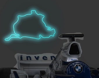 Nürburgring Track Neon Sign / Racing Track Decor / Race Track Neon Sign / Race Lover Gift / Race Car Lover / Gift For Him / Chrismas Gift