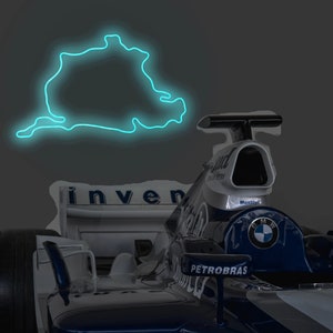 Letrero de neón de pista de Nürburgring, letrero de neón de pista de carreras, Nürburgring, letrero de RacTrack, carreras de simulación, regalo de pista, pista, letrero de neón de fórmula, regalo de neón