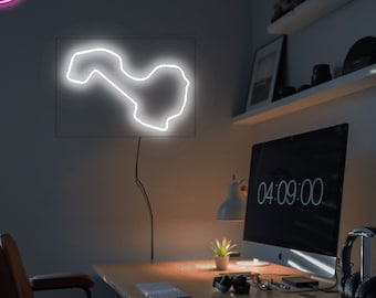 Australia Track Neon Sign: Race Track Wall Decor