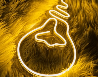 Light Bulb Neon Sign: Home Office Decor, Wall Art
