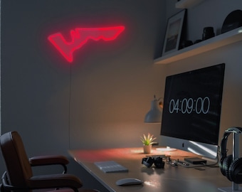 United States Race Track Neon Sign: Wall Decor
