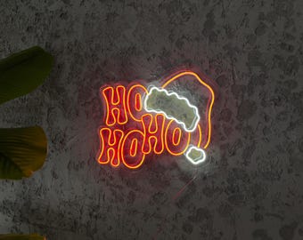 Santa 'Hohoho' Neon Sign: Christmas LED Home Decor , Merry Christmas, Housewarming Gift, Home Gift,