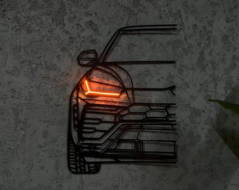 Metal Neon Decor - Metal Led Wall Art - Unique Man Cave Art For Enthusiast - Industrial Chic Neon Silhouette - Neon Sign
