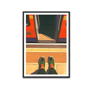Wall Art | London Underground Art Gifts | Premium Semi Glossy Poster With/out Premium Wooden Frame | Behind the Line Series