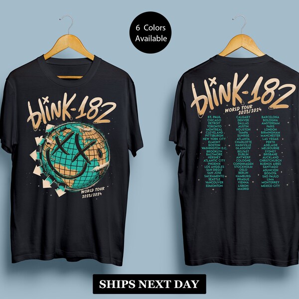 Blink 182 2024 World Tour Shirt Etsy