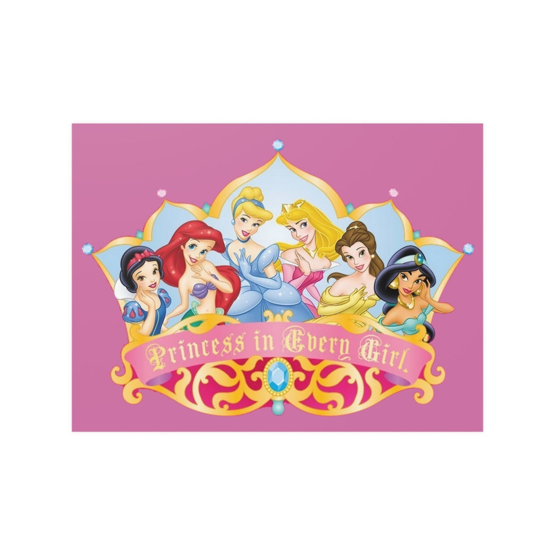Satin Poster Disney Princess Wall Art Featuring Cinderella Etsy
