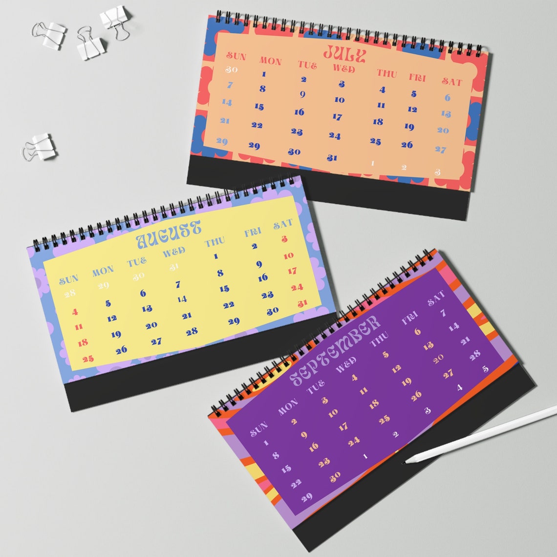 2024 Desk Calendar 2024 Calendar Monthly Desk Calendar 2024 Christmas