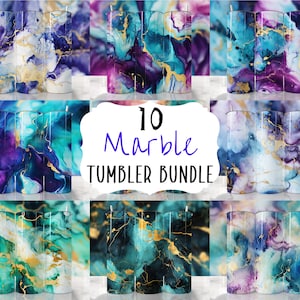 Marble Tumbler Wrap Bundle, Seamless Tumbler Wrap, Blue Marble Tumbler Wrap Png, Stone Tumbler Wrap, Straight & Tapered, Sublimation
