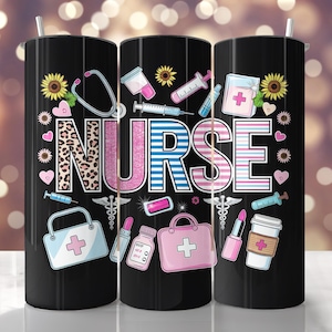 Nurse Tumbler Wrap, 20 oz Skinny Tumbler Png, Nursing Sublimation Design, Nurse Life, Nurse Tumbler Wrap, Nurse Sublimation, Nurse Design