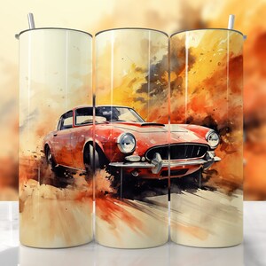 Sports Car Tumbler Wrap, Classic Car Tumbler, Straight & Tapered Tumbler Wrap, Car Sublimation, Car Lover Tumbler, Muscle Car Tumbler