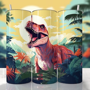 Dinozaur Tumbler Wrap, Tumbler Wrap Png, Dinozaur Sublimacja, Prosta i stożkowa owijka Tumbler Wrap, Chłopięca owijka Tumbler Wrap Png, Dinozaur Png Design