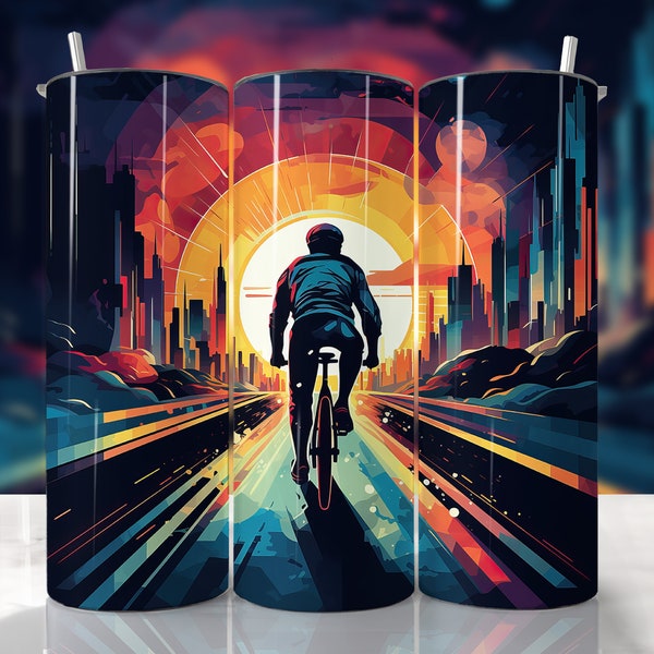 Cycling Tumbler Wrap, Bicycle Tumbler Wrap, Bike Tumbler Wrap, Bicycle Sublimation PNG, Straight & Tapered Tumbler Wrap, Bike Sublimation