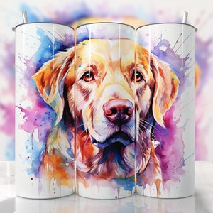 Labrador Retriever Tumbler Wrap, Seamless Tumbler Wrap, Dog Sublimation, Straight & Tapered Tumbler,  Dog Mom Tumbler, Dog Tumbler Wrap Png