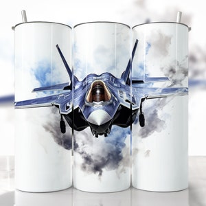 Fighter Jet Tumbler Tumbler Wrap PNG, Air Force Tumbler Wrap, Straight & Tapered Tumbler Wrap, Aviation Sublimation, Military Plane PNG