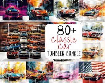 Muscle Car Tumbler Wrap, Vintage Car Tumbler, Straight & Tapered Tumbler Wrap, Car Sublimation, Classic Car Tumbler, Car Lover Tumbler
