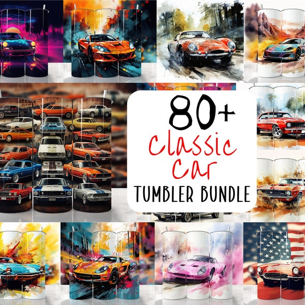 Muscle Car Tumbler Wrap, Vintage Car Tumbler, Straight & Tapered Tumbler Wrap, Car Sublimation, Classic Car Tumbler, Car Lover Tumbler