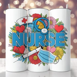 Nurse Tumbler Wrap Png, 20 oz Skinny Tumbler, Nursing Sublimation Design, Nurse Life, Nurse Tumbler Wrap, Nurse Sublimation, Nurse Design