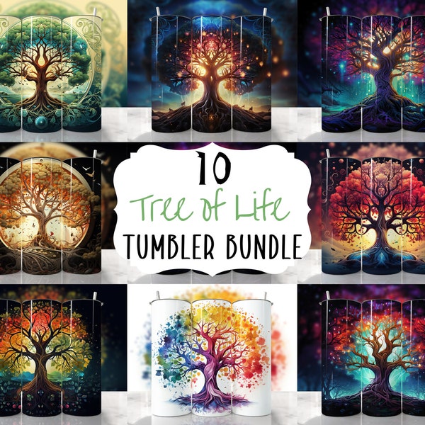 Tree Of Life Tumbler Wrap Bundle, Tree Of Life Sublimation PNG, Chakra Tumbler Wrap, Straight & Tapered Tumbler Wrap, Mental Health Tumbler