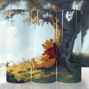 Winnie The Pooh Tumbler, Winnie The Pooh Sublimation, 20oz Straight & Tapered Tumbler Wrap, Kids Tumbler Wrap Png, Sublimation Tumbler