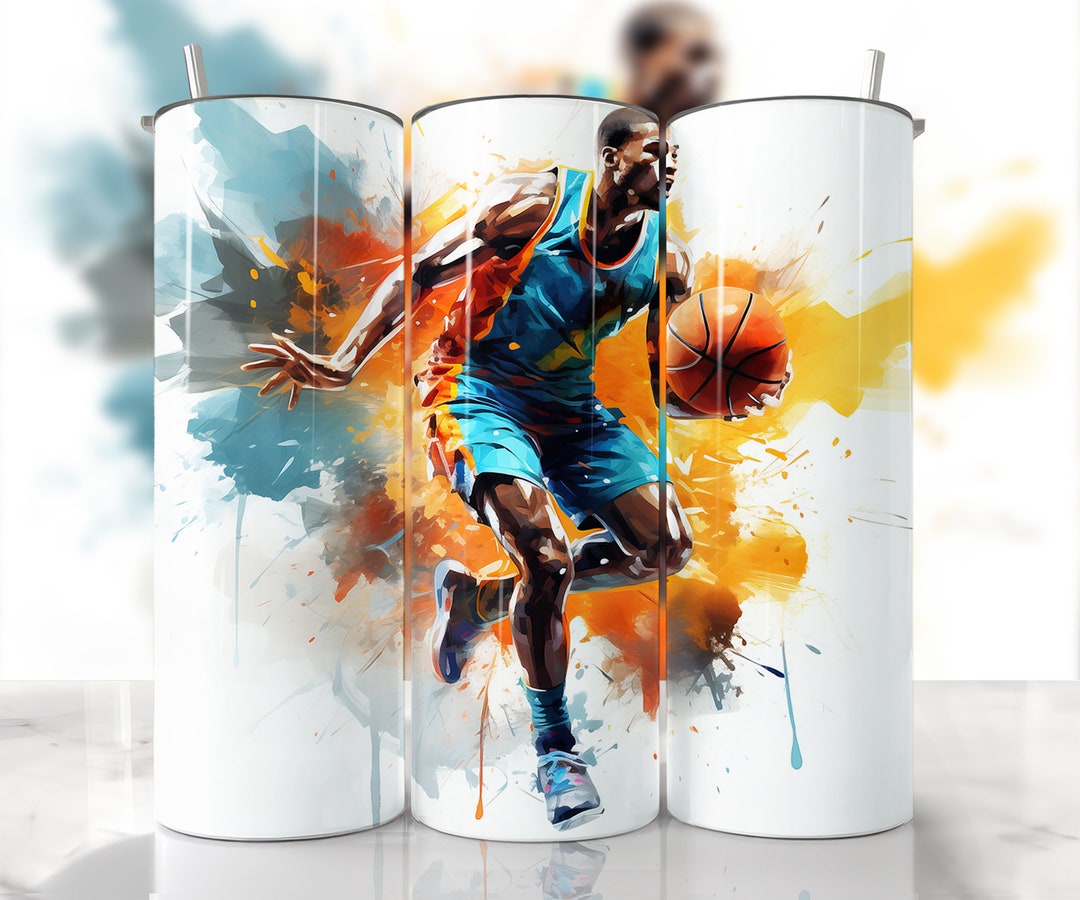 Basketball Tumbler Wrap, Basketball Png, Basketball Sublimation Png