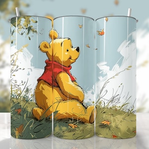 Winnie The Pooh Tumbler, Winnie The Pooh Sublimation, 20oz Straight & Tapered Tumbler Wrap, Kids Tumbler Wrap, Sublimation Tumbler Png