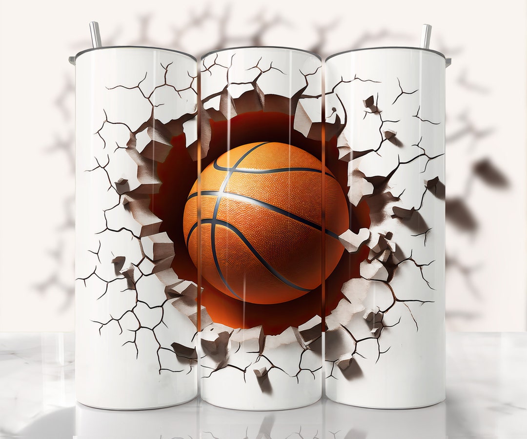 Basketball Tumbler Wrap, Seamless Tumbler Wrap, Sport Tumbler Wrap