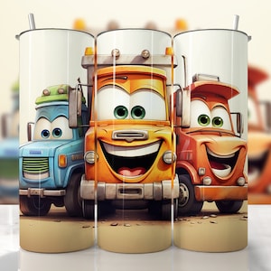 Kids Truck Tumbler Wrap, Truck Tumbler Wrap, Straight & Tapered Tumbler Wrap, Truck Driver Wrap, Truck Sublimation, Kids Tumbler Wrap PNG