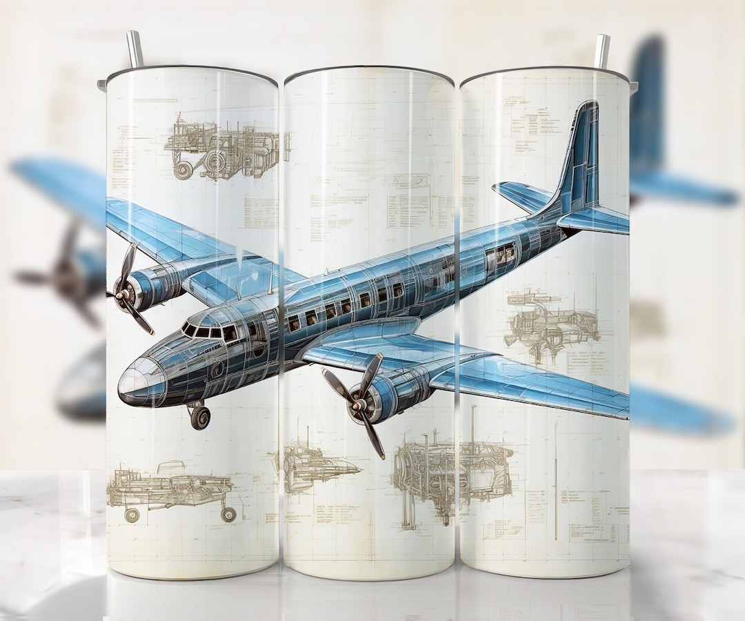 Airplane Tumbler Wrap, Pilot Tumbler Wrap PNG, Plane Lover Tumbler Wrap