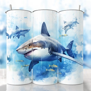 Shark Tumbler Wrap, Seamless Tumbler Wrap, Shark Sublimation Png, Straight & Tapered Tumbler, Ocean Tumbler Wrap, Sea Life Tumbler Shark Png