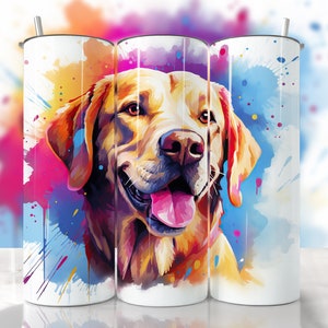 Labrador Retriever Tumbler Wrap, Seamless Tumbler Wrap, Dog Sublimation, Straight & Tapered Tumbler, Dog Tumbler Wrap Png, Dog Mom Tumbler