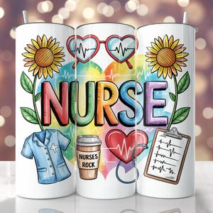 Nurse Tumbler Wrap, 20 oz Skinny Tumbler, Nursing Sublimation Design, Nurse Life, Nurse Tumbler Wrap, Nurse Sublimation, Nurse Design