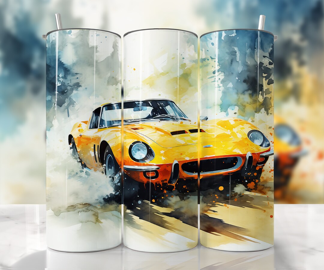 Sports Car Tumbler Wrap Classic Car Tumbler Straight & Etsy