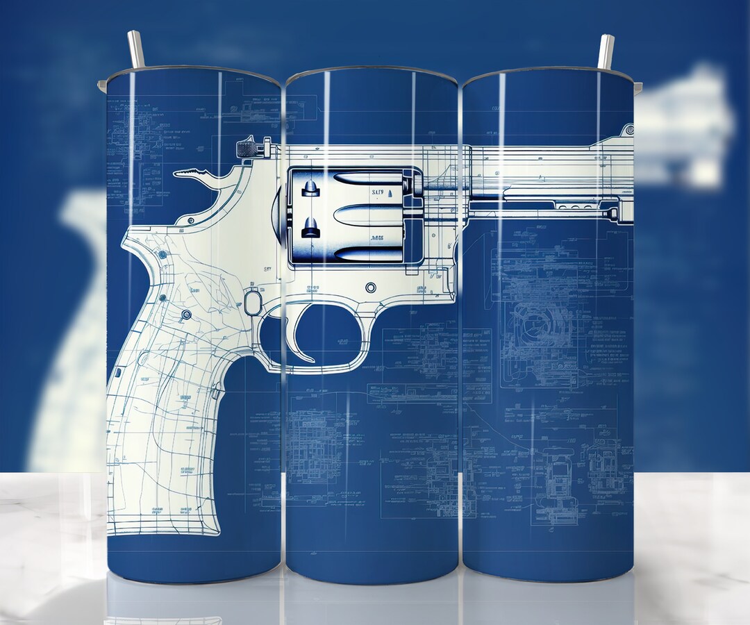 Firearm Blueprint Tumbler Wrap, Gun Tumbler Wrap, Second Amendment