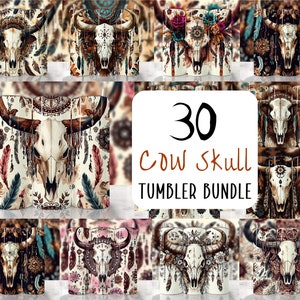Boho Kuhschädel Tumbler Wrap Bundle, Country Tumbler Wrap, Western Tumbler Wrap, Kuh Tumbler Wrap, Country Sublimation, Country Girl Tumbler