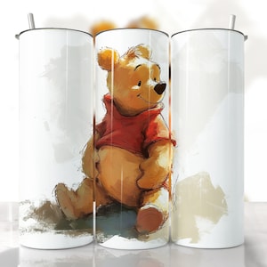 Seamless Winnie The Pooh Tumbler, Winnie The Pooh Sublimation, 20oz Straight & Tapered Tumbler Wrap, Sublimation Tumbler, Kids Tumbler Png