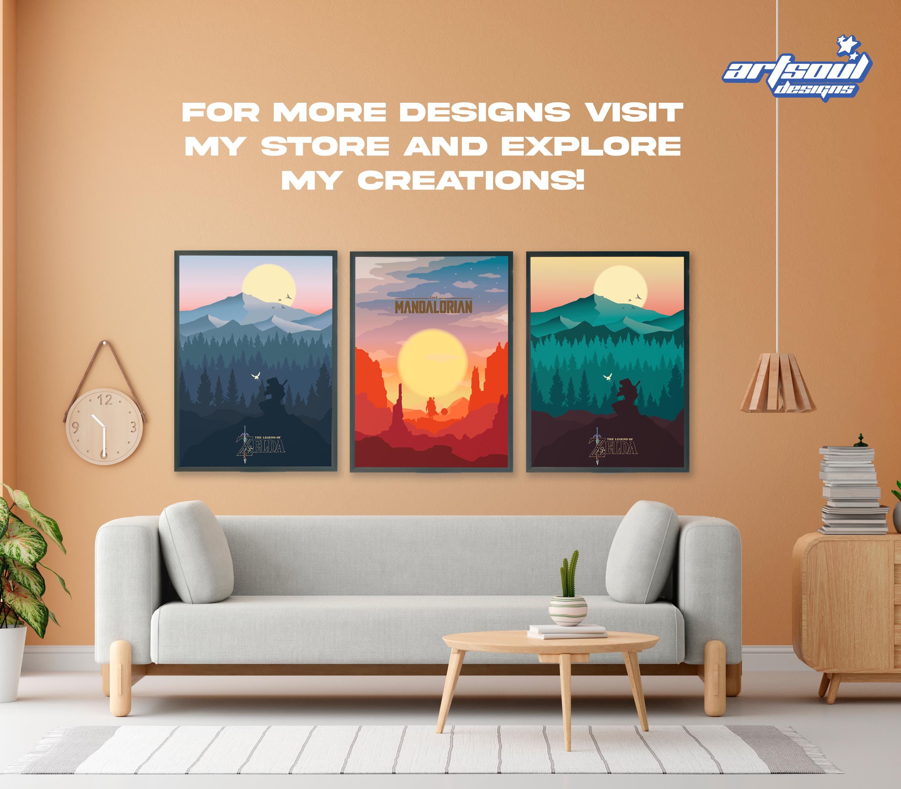 The Legend of Zelda Poster, Link Poster, Ocarina of Time, BOTW ...